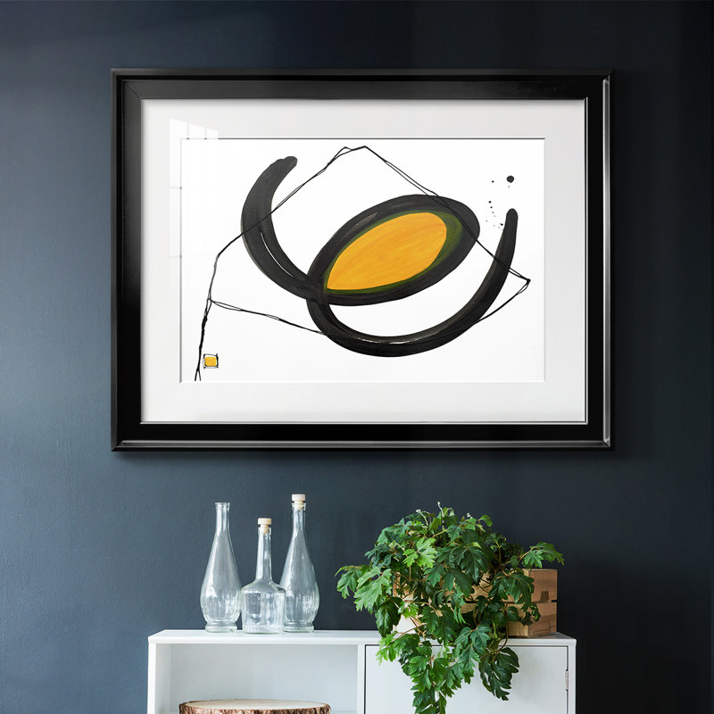 «Think About It II», impression encadrée avec verre biseauté mat et verre, H 15 po x l 21 po x P 1,5 po, Noir