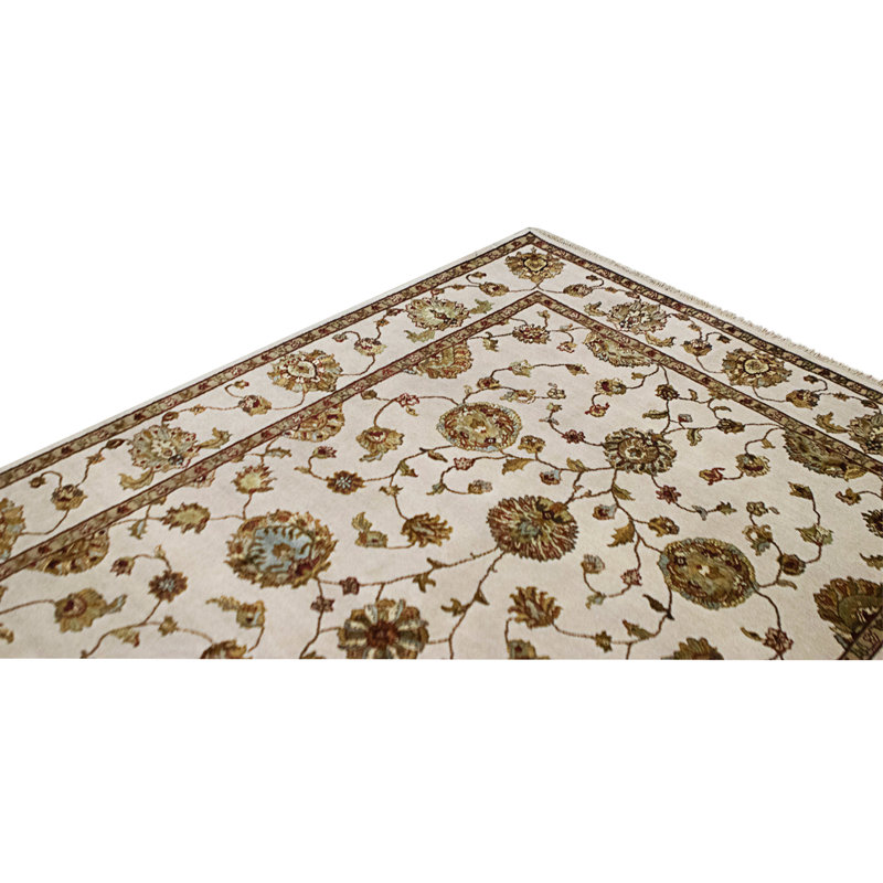 Handmade Silk and Wool Area Rug