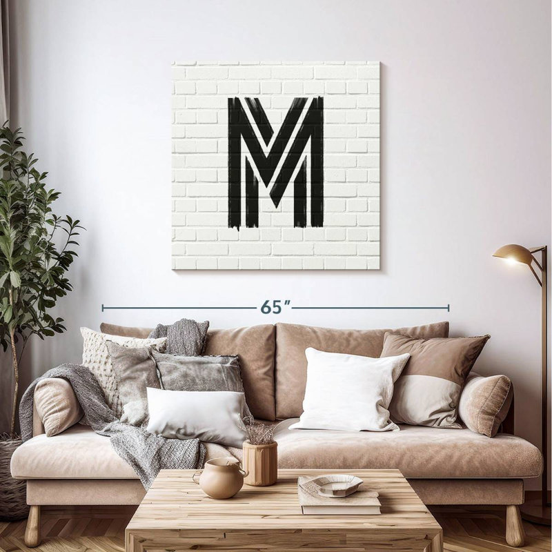 Brick M, 39" H x 39" W