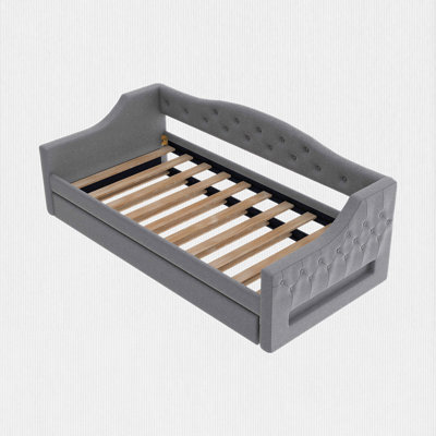 Twin XL Size Daybed With LED And Trundle