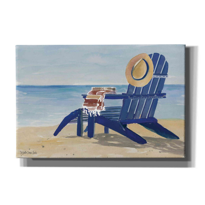 «Beach Chairs 2» par Stellar Design Studio, art mural sur toile, H 12 po x l 18 po x P 0,75 po
