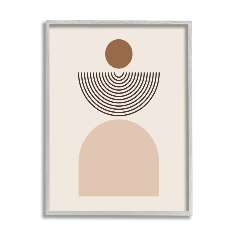 Formes géométriques arquées sur bois, H 14 po x l 11 po x P 1,5 po, Estampe numérique Farmhouse