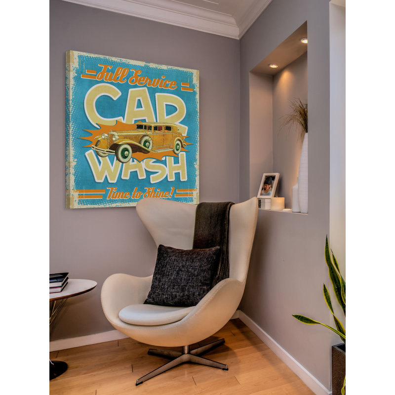 « full service ere », affiche rétro sur toile tendue, H 48 po x l 48 po