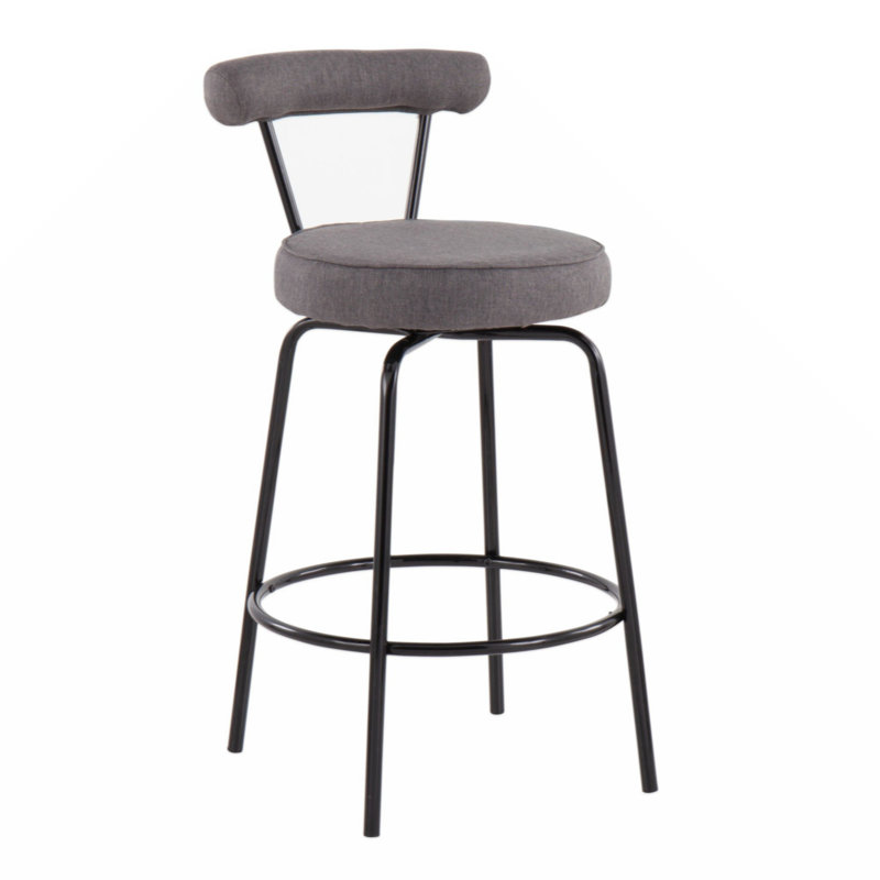 Chaise Haldeman, Gris anthracite, Noir
