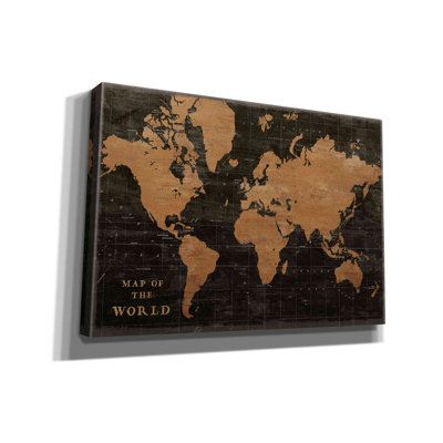 «World Map Industrial» par Sue Schlabach, estampe numérique sur toile