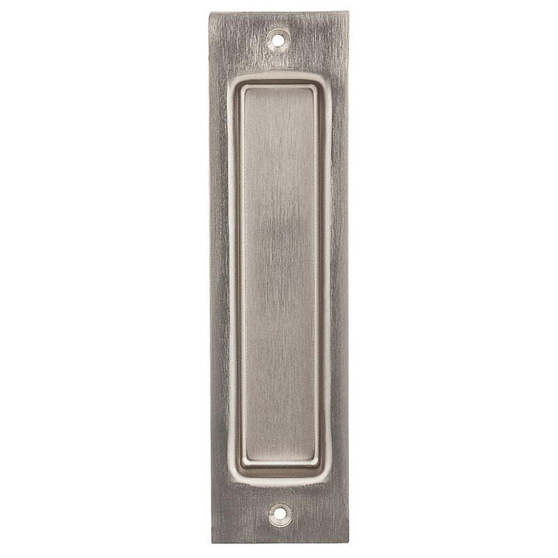 Plaque affleurante à pousser et tirer, Nickel satiné