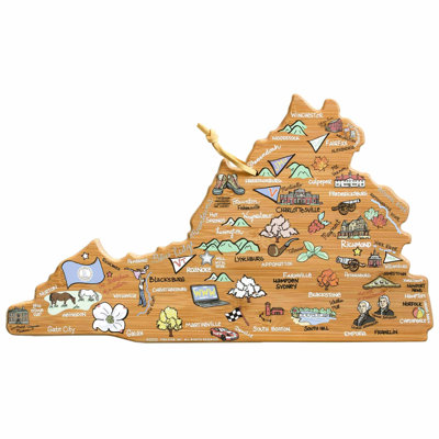 Virginia Cutting & Serving Board with Artwork by Fish Kiss