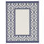 Tapis d'extérieur 8 x 10 avec sac de transport, bordure bleu-blanc