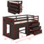 Lit mezzanine avec tiroirs et tablette-254036197