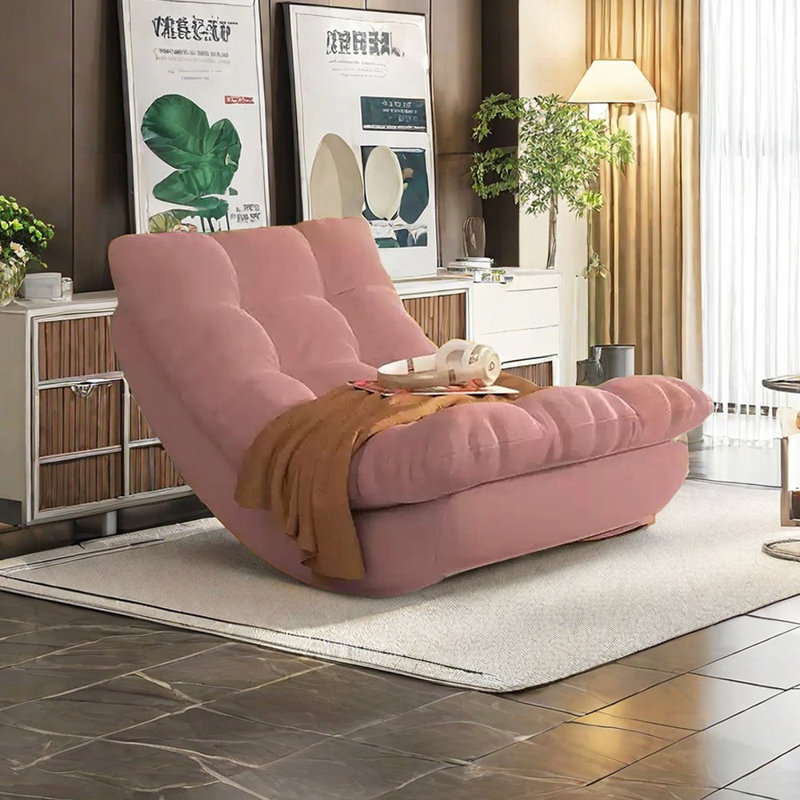 Chaise berçante ergonomique décontractée Living Room, Rose