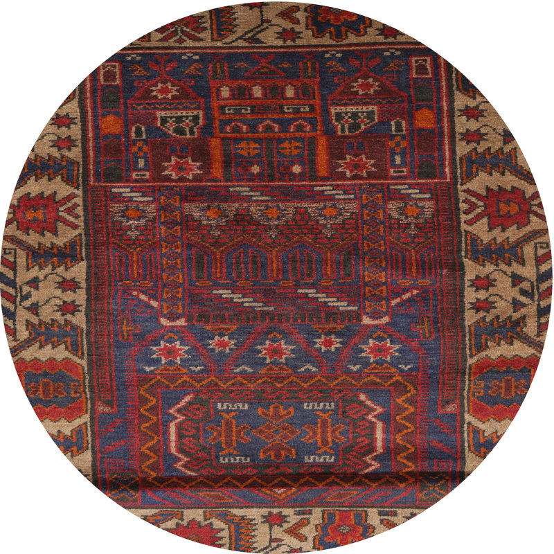 Oriental Indoor Rug, Round 3'