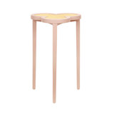 Clover Cigar Table With Reversible Lacquer And Natural Grasscloth Top In Matte Green Lacquer