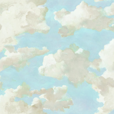 Rouleau de papier peint adhésif Blythe Clouds L 20 pi x l 20,5 po