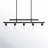 Macklin Kitchen Island Linear Chandelier in Matte Black-1094629244