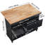 Kitchen Island Cart Storage Cabinet Serving with Drawer & Trash Cabinet