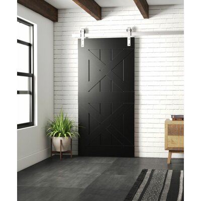 Paneled Wood Double X Barn Door with Installation Hardware Kit -  Urban Woodcraft, 500W.40BD.XX.E