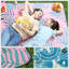 GCM87KJ Picnic Rug Large Mat For Camping, Park, Garden, Beach, Water Repellent, Machine Washable, Foldable, Fern And Pink