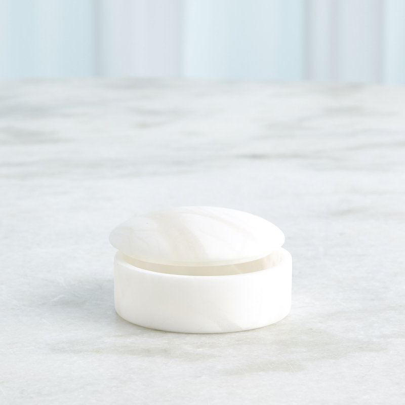 Gala Alabaster Canister-Short, White