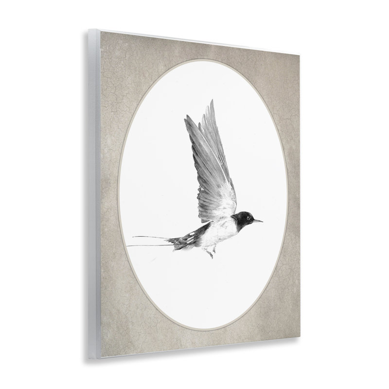 Oiseau en vol, art mural sur plaque
