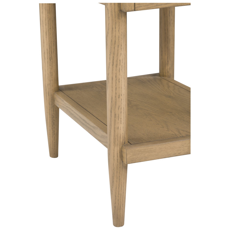 One Drawer Rectangle Drink Table, Sunlit Oak