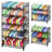 JKsmart 3-Tier Stackable Can Organizer, Storage Can Rack for Kitchen Pantry Cabinet, Holds Up to 72 Cans, Multifunctional Can Dispenser for Snacks Soda