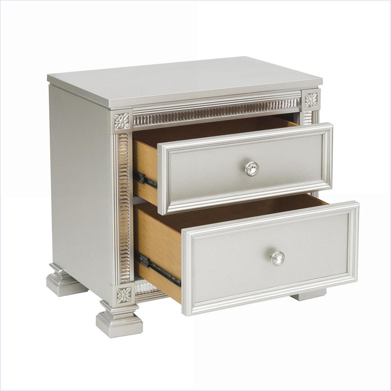 Table de chevet 2 tiroirs Glamour Modern