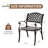 Cast Aluninum Bistro Patio Set 3 Piece Metal Outdoor Bistro Table and Chairs Set of 2 for Garden，Bronze