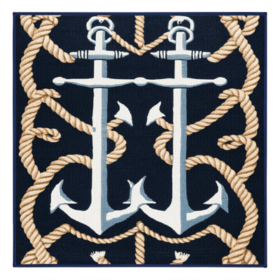  Tapis côtier lavable à double ancre