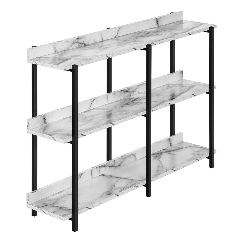 Console de table d'appoint, Noir, Blanc
