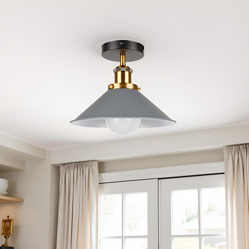 Semi Flush Mount, Grey