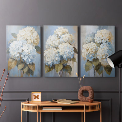 Floral Study Series XLII - Ensemble de toiles tendues avec châssis Premium - Prêt à être accroché