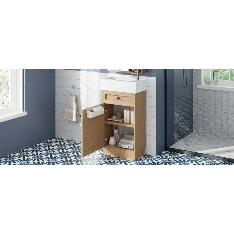 Meuble-lavabo 18,5 po avec lavabo réversible en résine