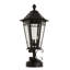 Tête de lanterne câblée 1 lumière Yorkshire H 29,5 po noire