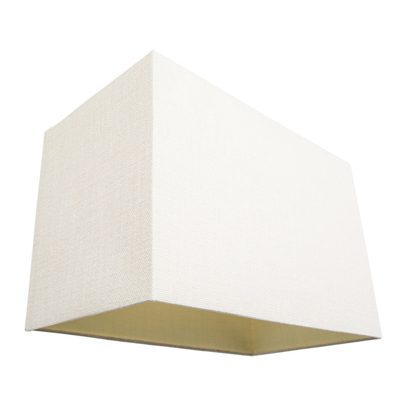 Linen Rectangular Lamp Shade, Cream, 19cm x 30cm x 16cm