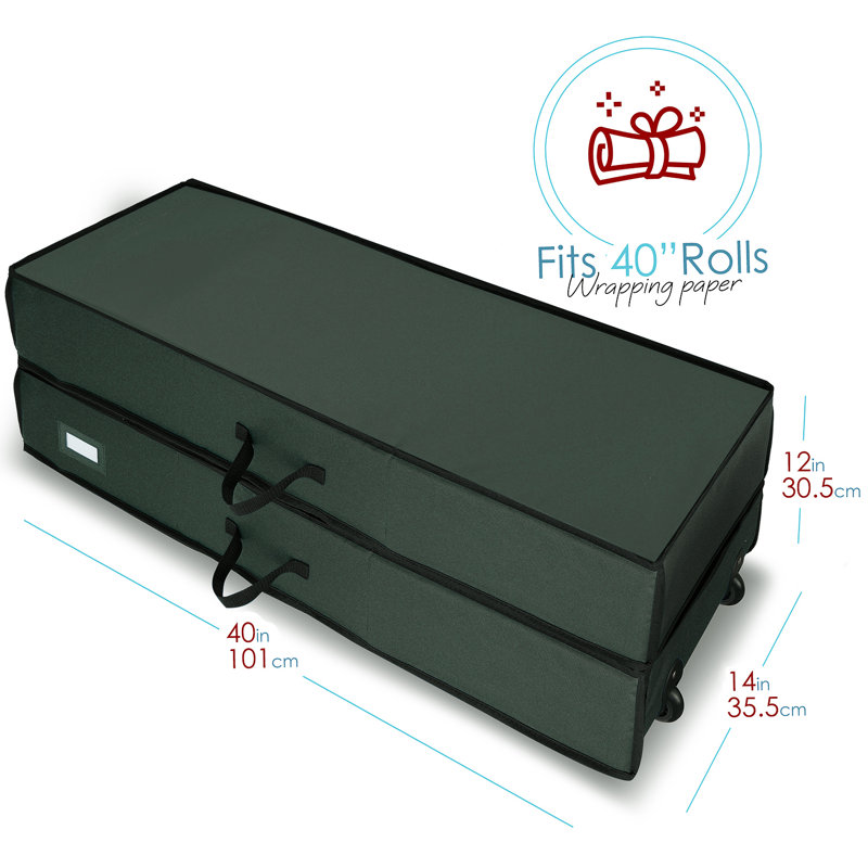 Rangement de papier cadeau Leiliany, Vert