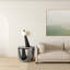 Lampe de table Obelisk - Abat-jour en coton et lin blanc-1979190705