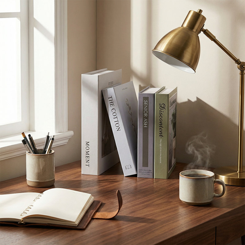 Ensemble de 6 faux livres Botanical Decorative