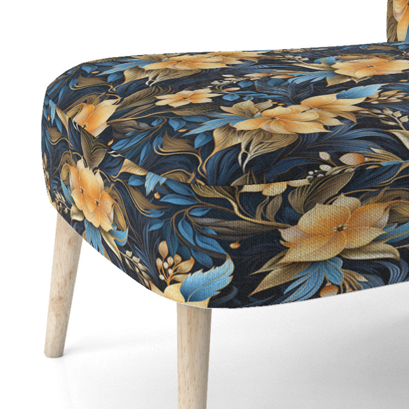 Chaise d'appoint rembourrée A, Motif tropical de crépuscule tropical II