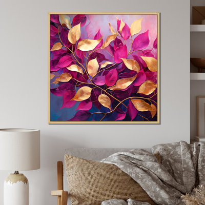 " Gold And Pink Leaves Charm Foliage II "