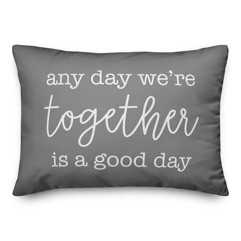 Coussin décoratif intérieur / extérieur en polyester , H 18 po x l 25 po, Gris
