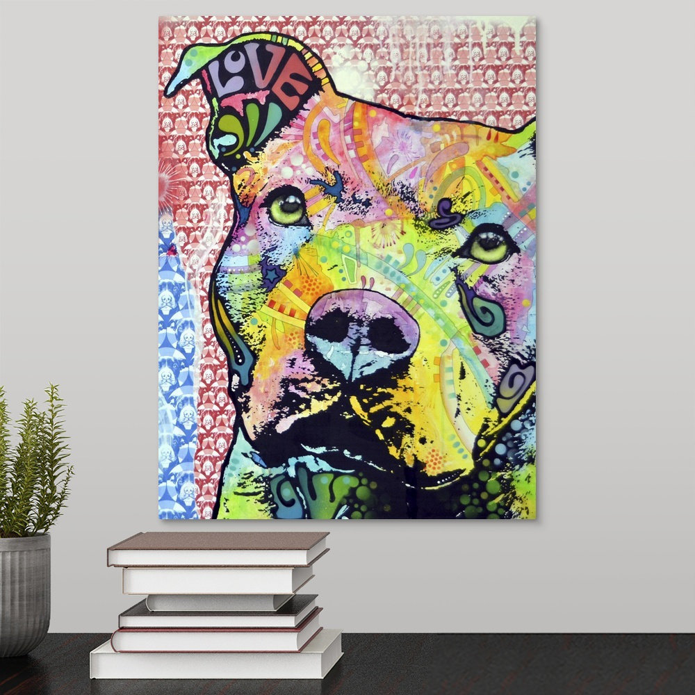 " Thoughtful Pit Bull I " by Dean Russo Ebern Designs 