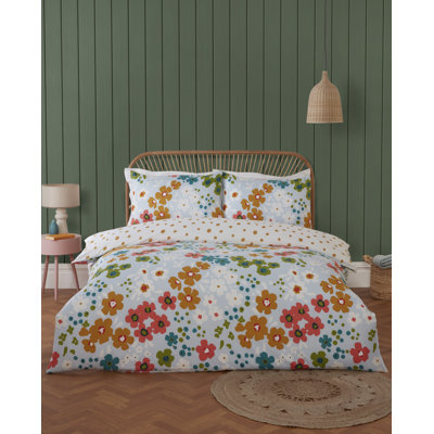 BETTY Microfiber / Polyester Floral Duvet Cover Set with Pillowcases