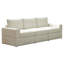 225Cm Polyester Square Arms Standard Sofa 