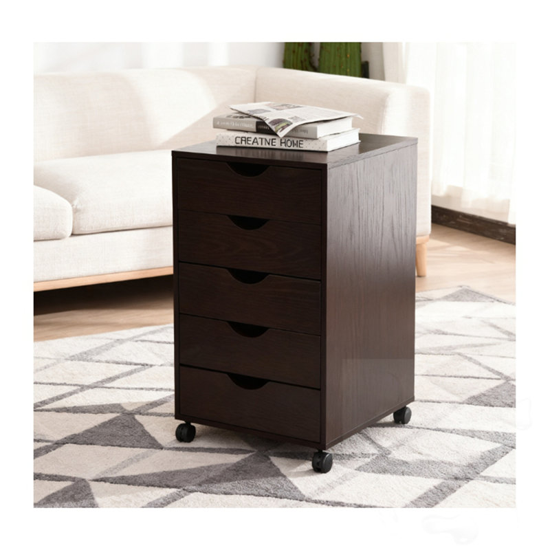 Office Cabinet with 5 Drawers and Wheels