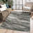 Washable & Non-Slip Abstract Area Rug in Neutral Brown for Living Room, Bedroom-559691025