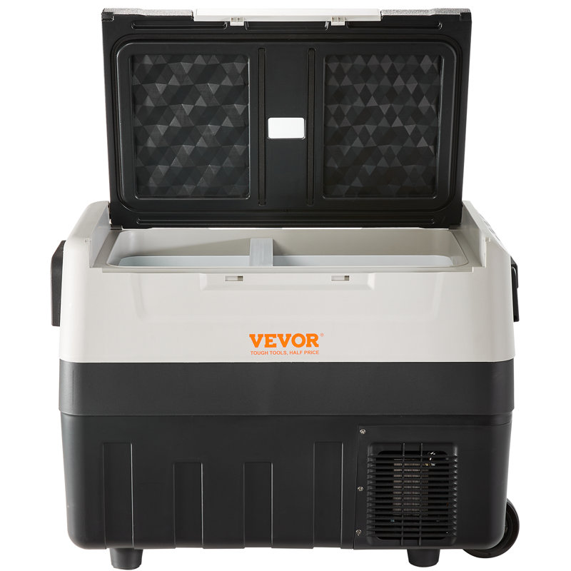 Black 48QT Dual Zone Electric Car Refrigerator Cooler