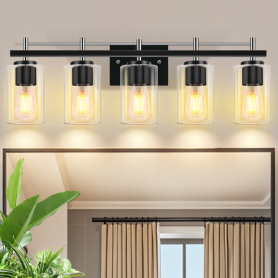 Modern Vanity Mirror Light Fixture, Elegant Bathroom Wall Sconce (Bulbs Not Included)