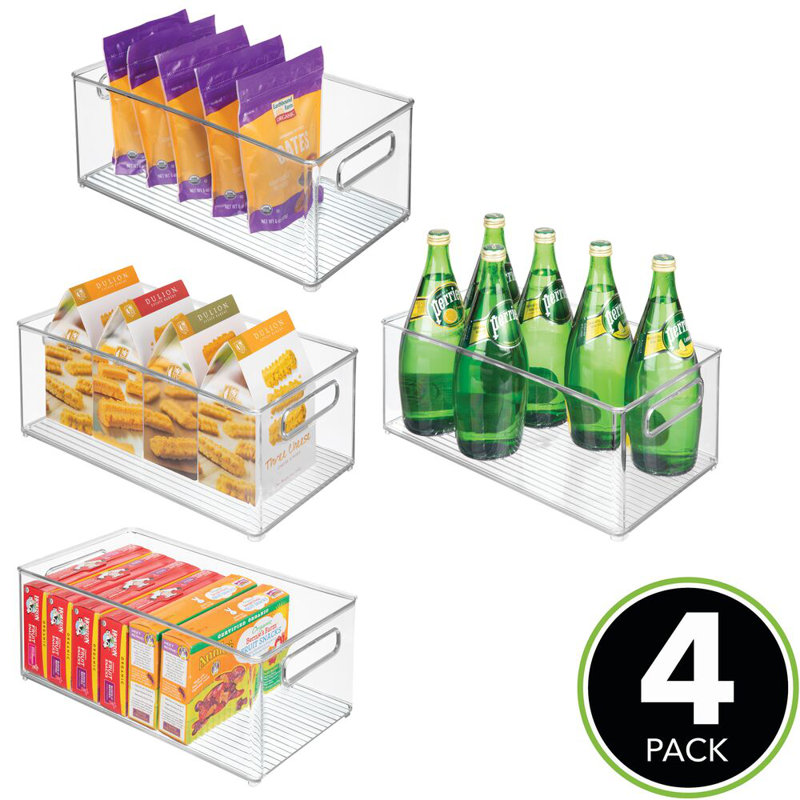 mDesign Plastic Stackable Kitchen Organizer Storage Bin