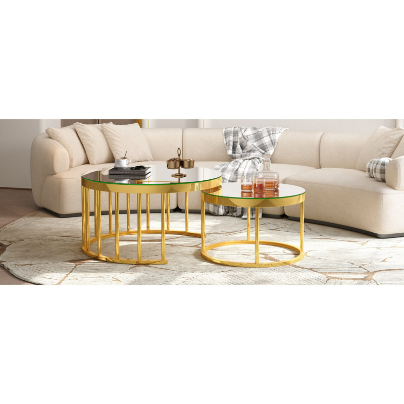 Coffee Table, Gold*Silver*Gloss
