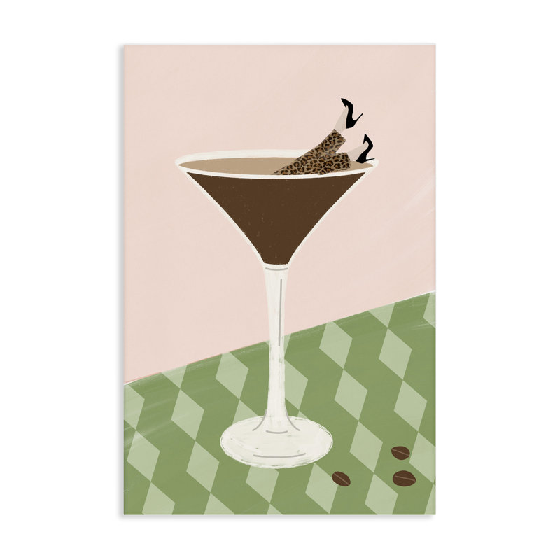 Glam Martini Splash Canvas, design par Emily Navas, H 36 po x l 24 po